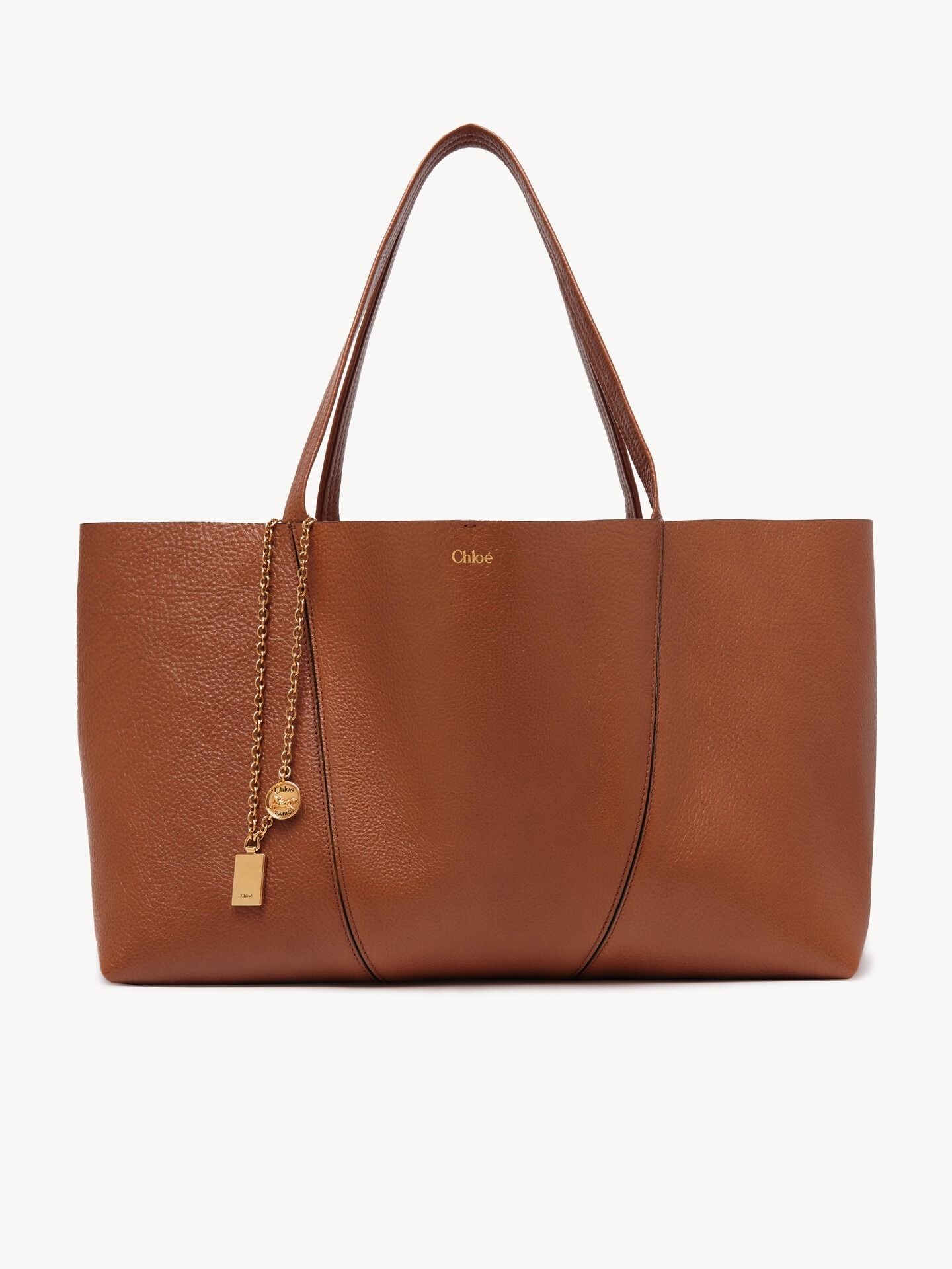 Chloé , Spin East-West Tote Bag in Grained Leather