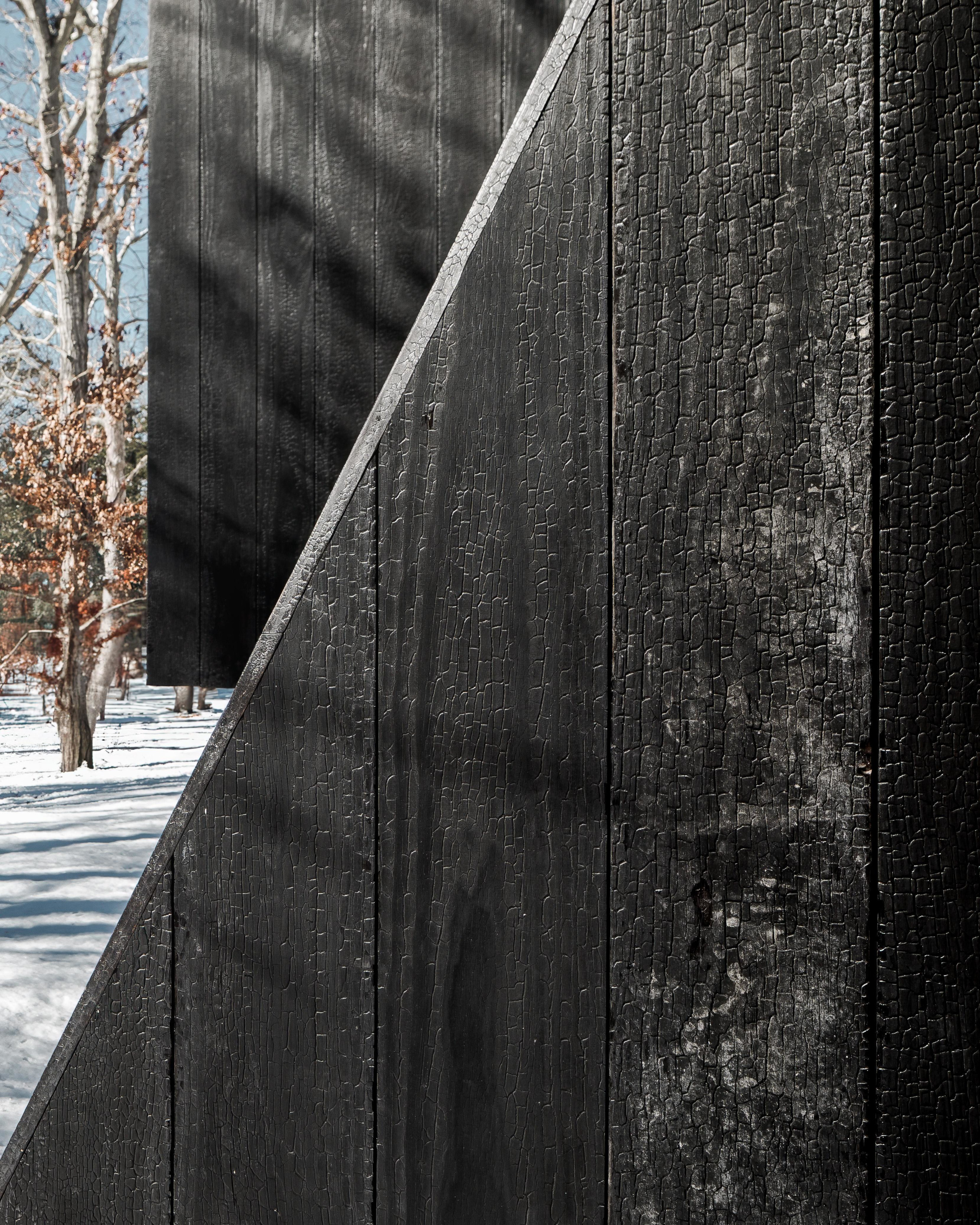 Woods Retreat is clad in charred sustainably-sourced Accoya