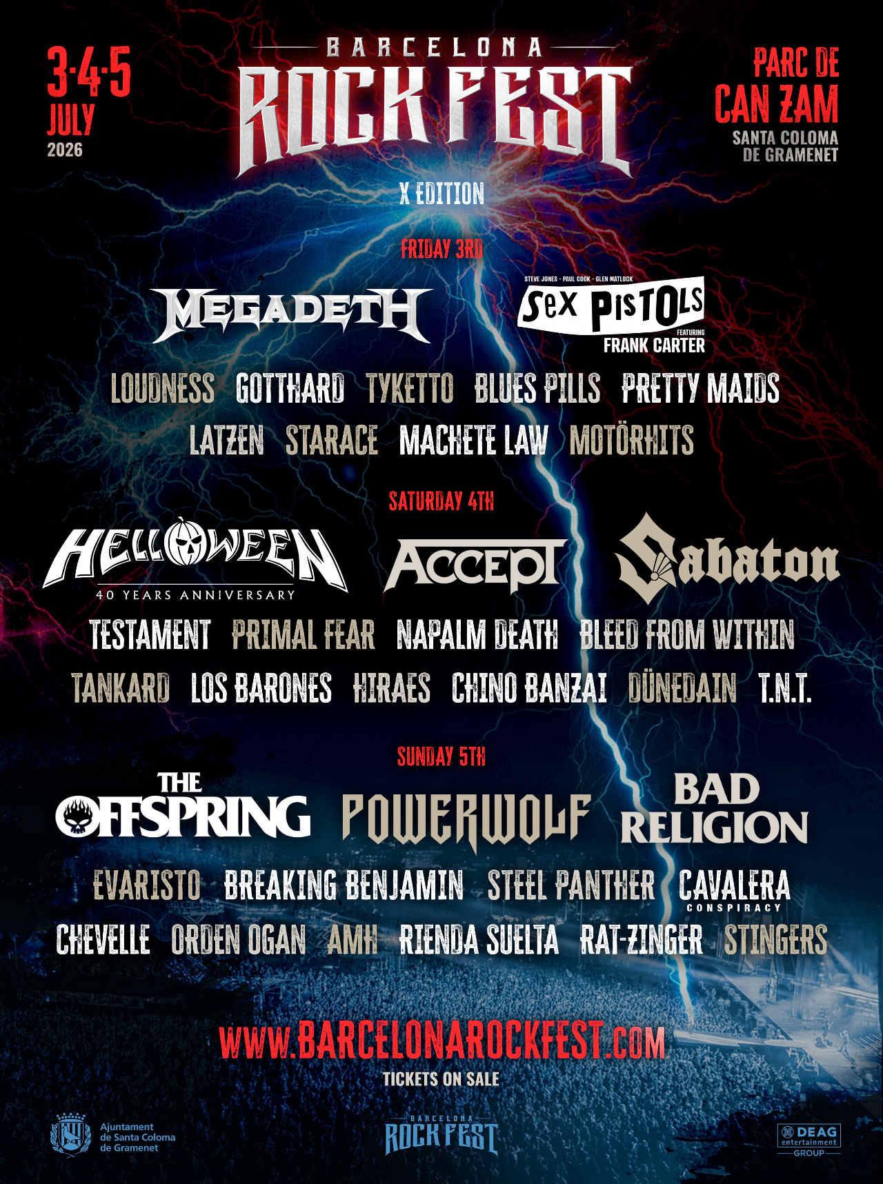 The Barcelona Rock Fest lineup