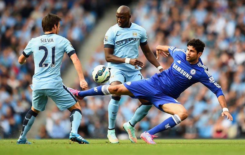 Chelsea Man City David Silva Diego Costa