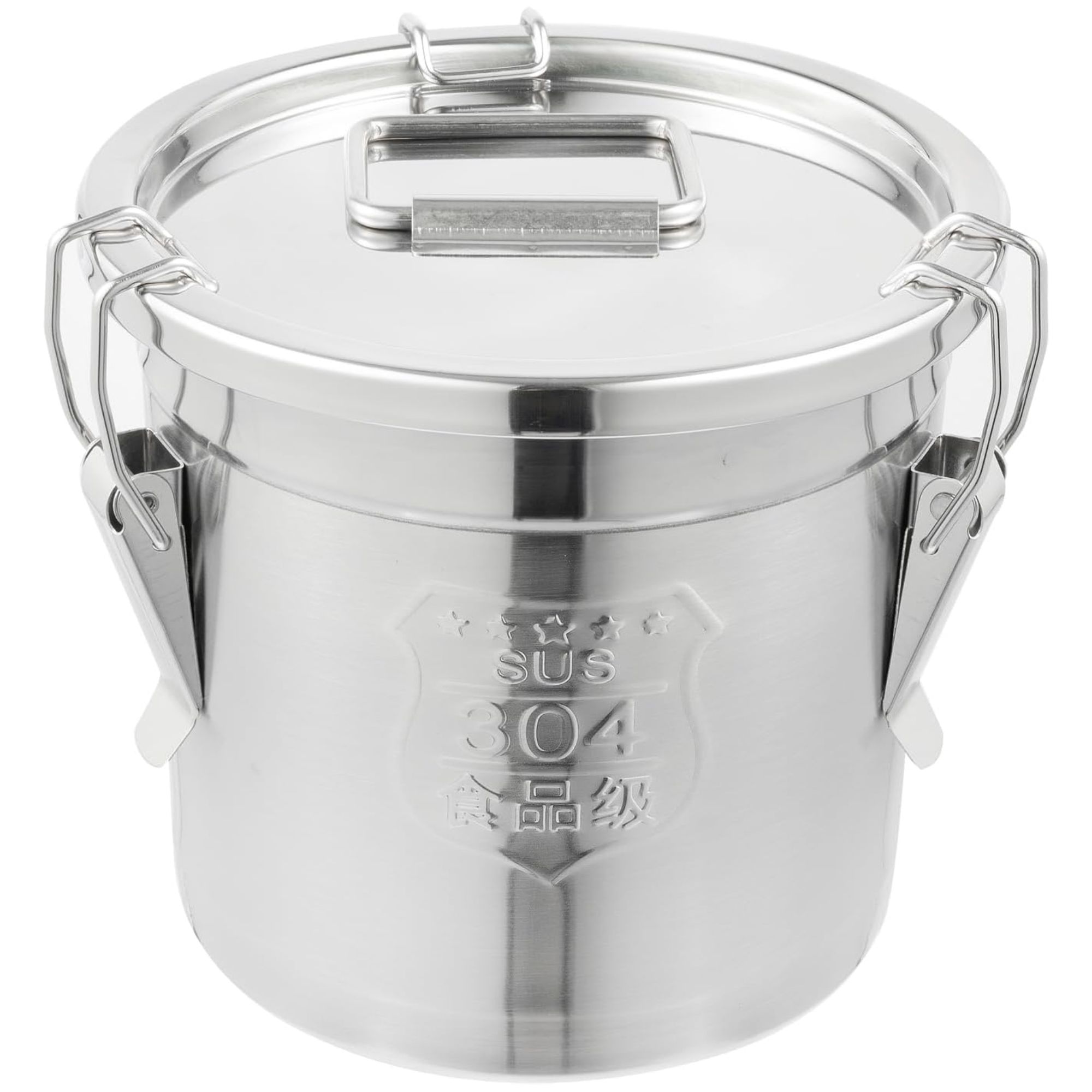 A metal storage tin with locking lid