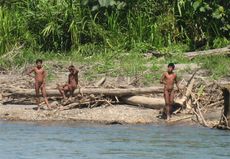 Uncontacted tribe in Peruvian Amazon