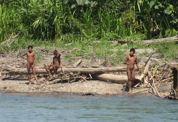 Uncontacted tribe in Peruvian Amazon