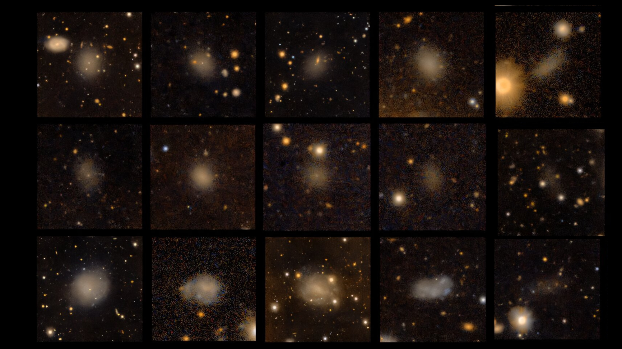 15 of the 50 newly discovered ghost dwarf galaxies