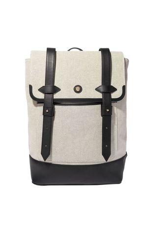 Upland Leather-Trimmed Canvas Backpack 