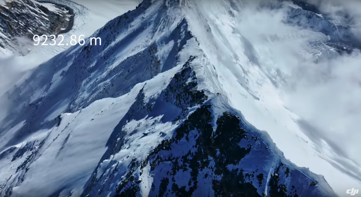 Footage from drone flown 400 metres over Mount Everest blows everyone's ...