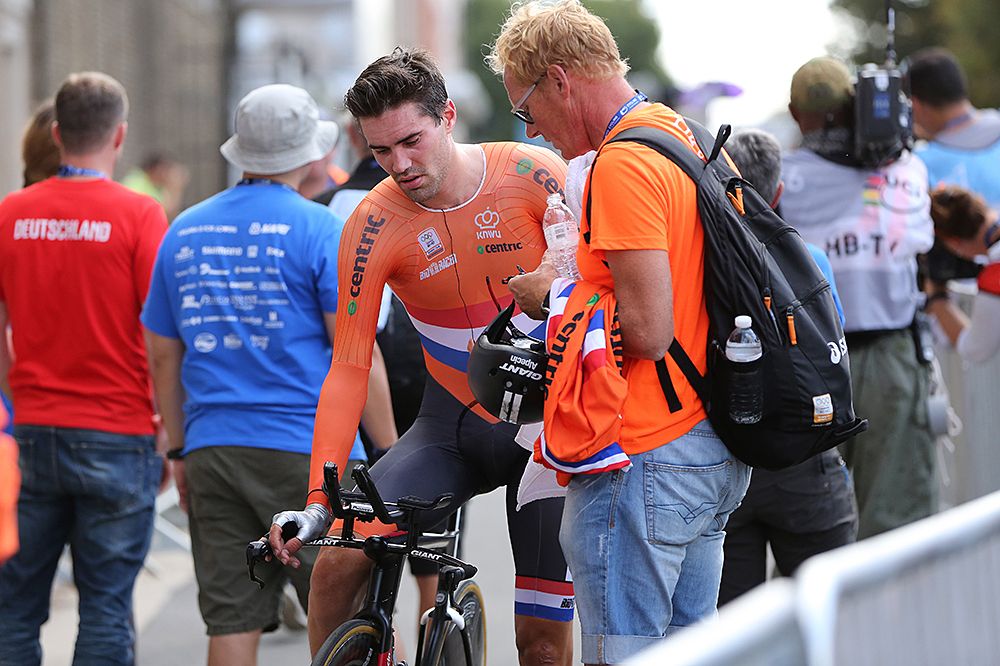 Tom Dumoulin (Netherlands) after the time trial where he finished fifth