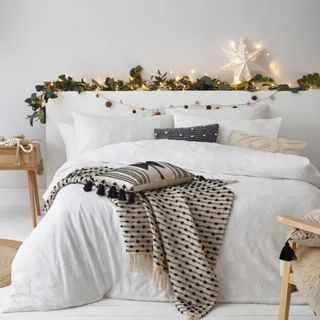 Best Christmas bedding set white tufted christmas trees