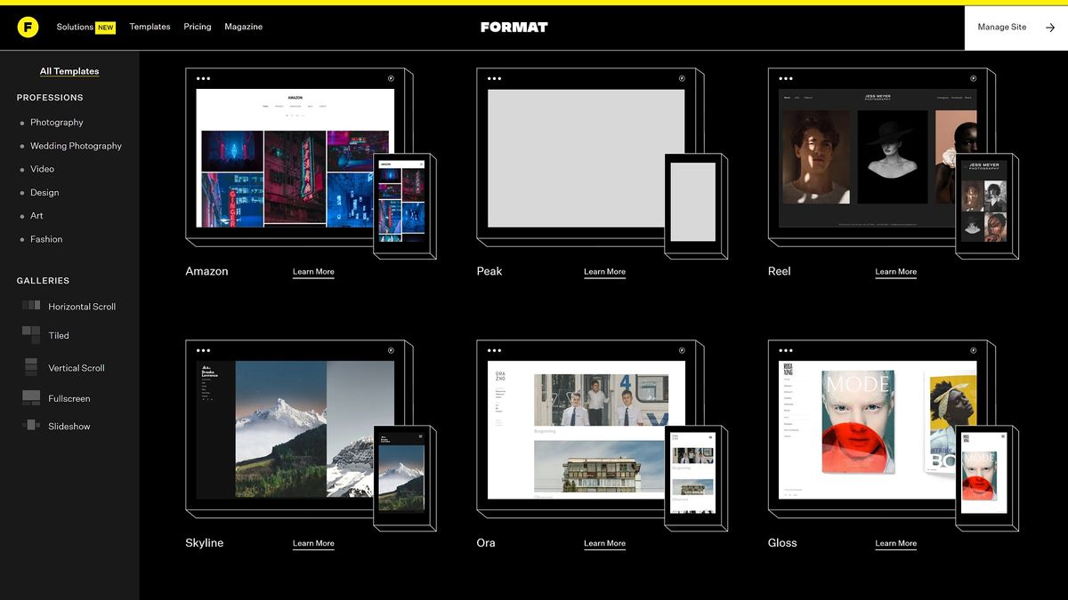 Screenshot of Format&rsquo;s template library