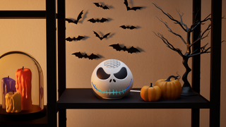 Echo Dot 5 + Jack Skellington cover