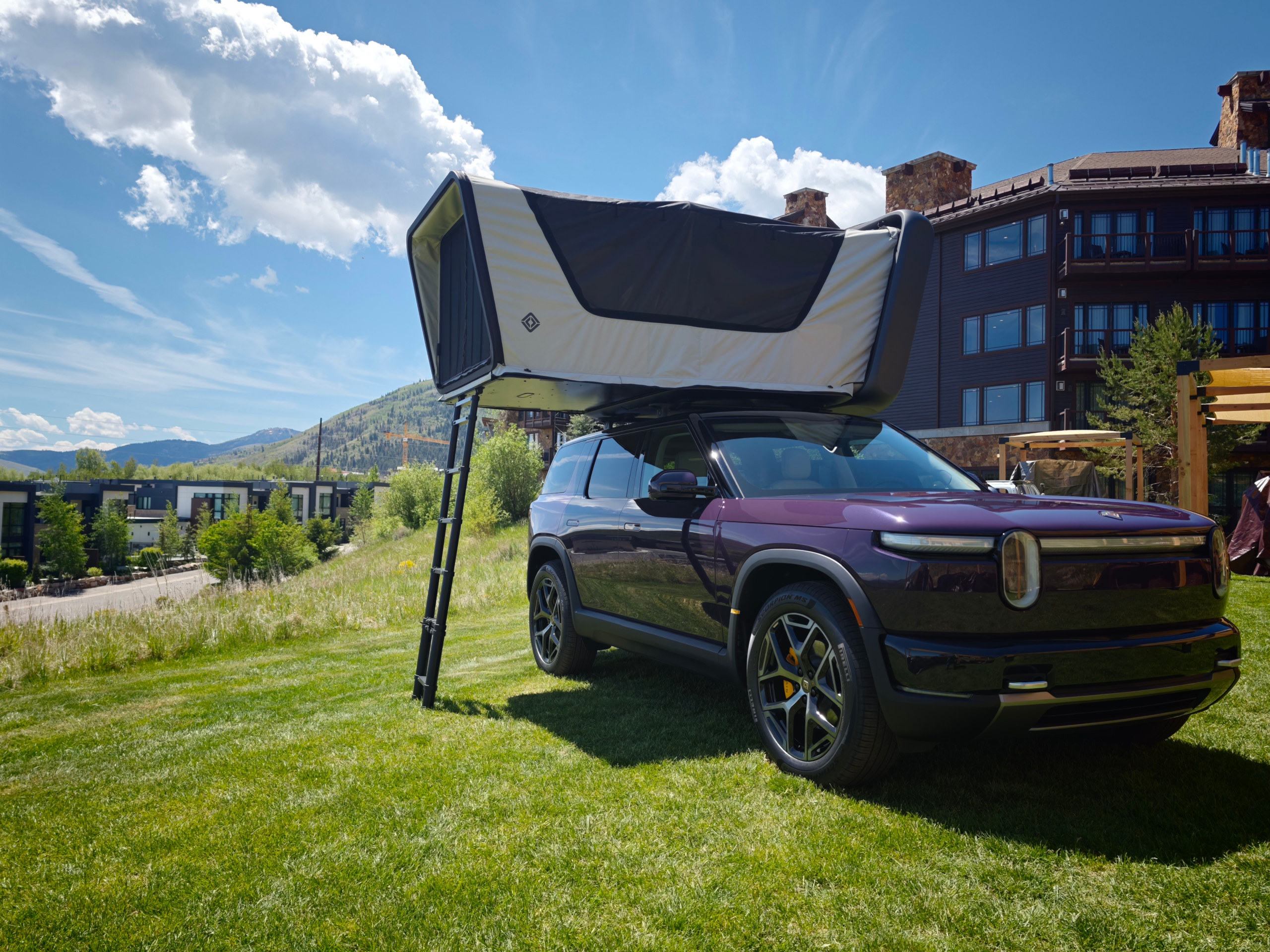 Another view of the Rivian Treehouse