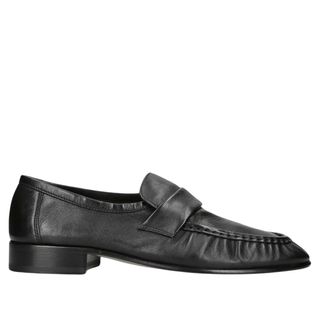 The Row Gathered leather loafers