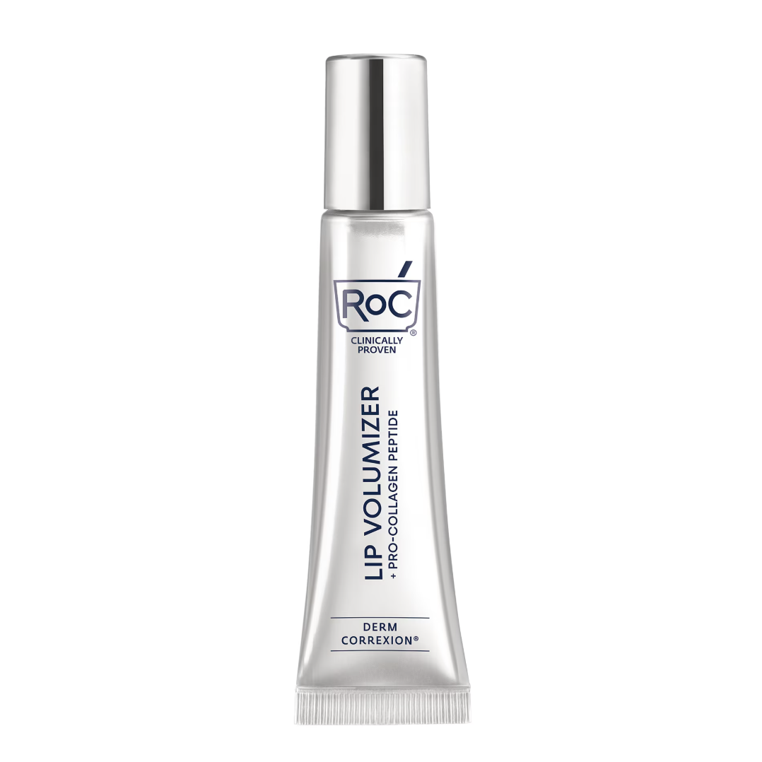 Roc Derm Correxion Lip Volumizer Lip Plumper With Hyaluronic Acid + Pro-Collagen Peptide*, 48-Hour Hydration, Fragrance-Free, Non-Sticky, 0.34 Fl Oz