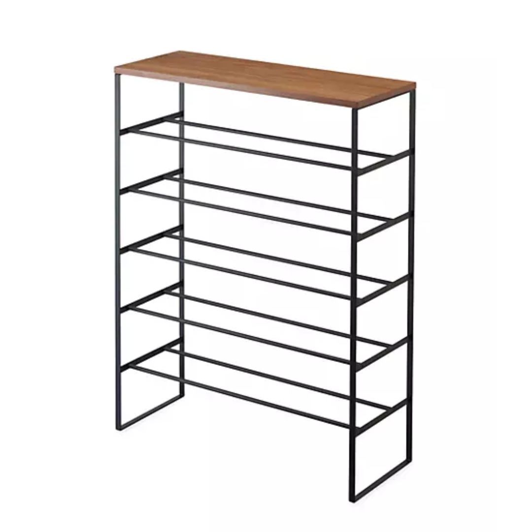 A tall shoe rack