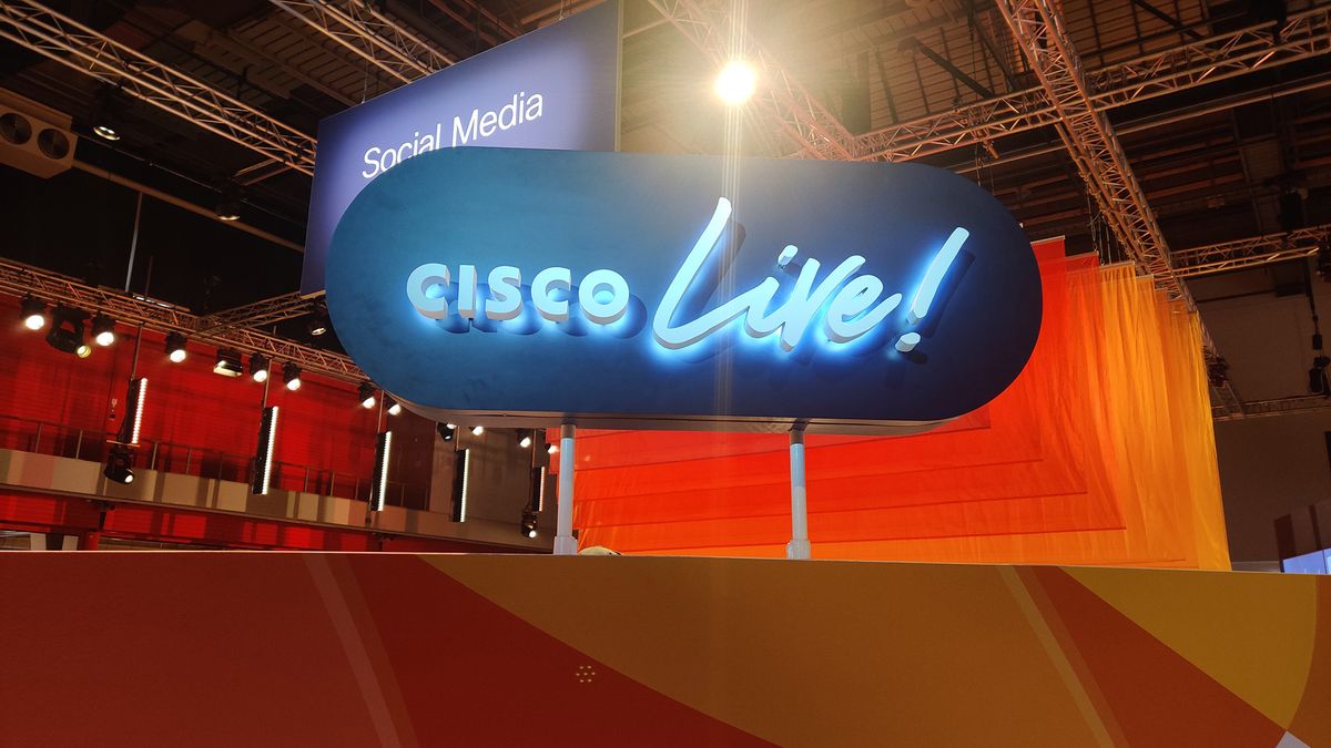 Cisco Live sign at its annual EMEA conference