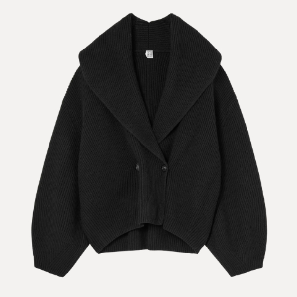 Oversized Ribbed Wool Cardigan