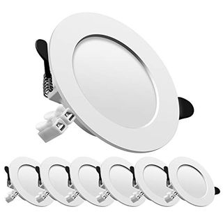 Led Recessed Ceiling Light,7w Downlights 700lm Warm White 2700k,set of 6 Spotlights,cut Φ75-95mm,ac175~265v,round Aluminum Alloy Casing for Living Room Bedroom Kitchen