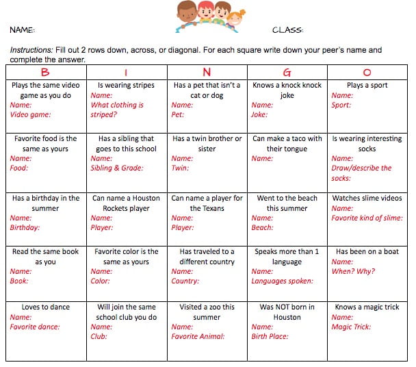 Bingo End of year reflection