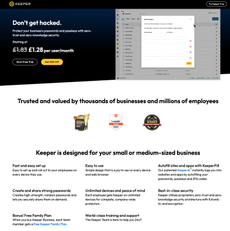 Keeper Security's web page