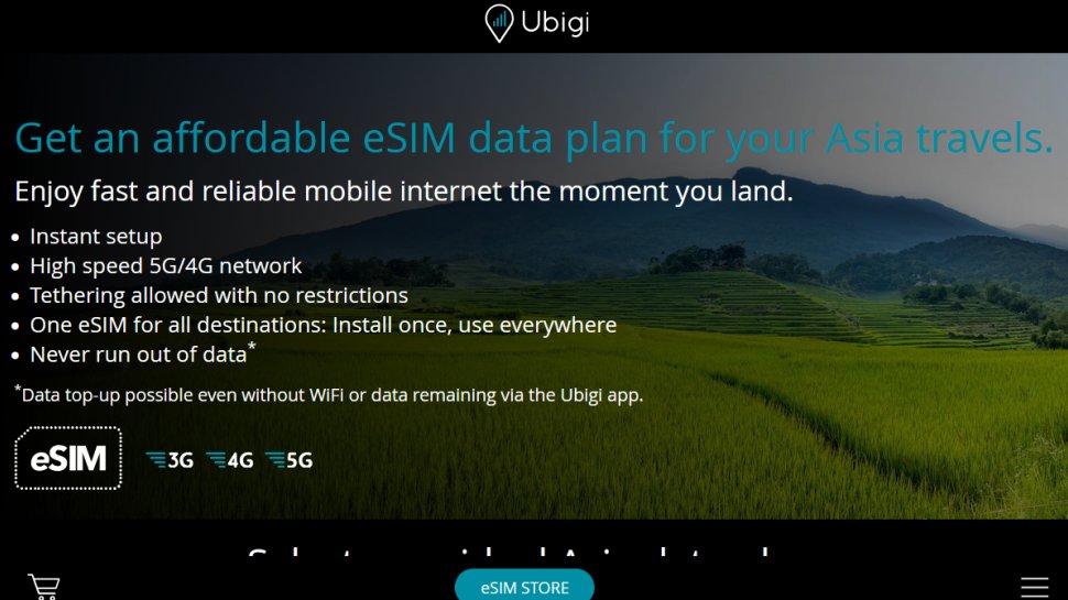 Ubigi website screenshot (October 2025).
