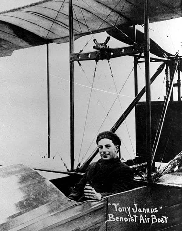 Tony Jannus, pilot of the first commercial aircraft.