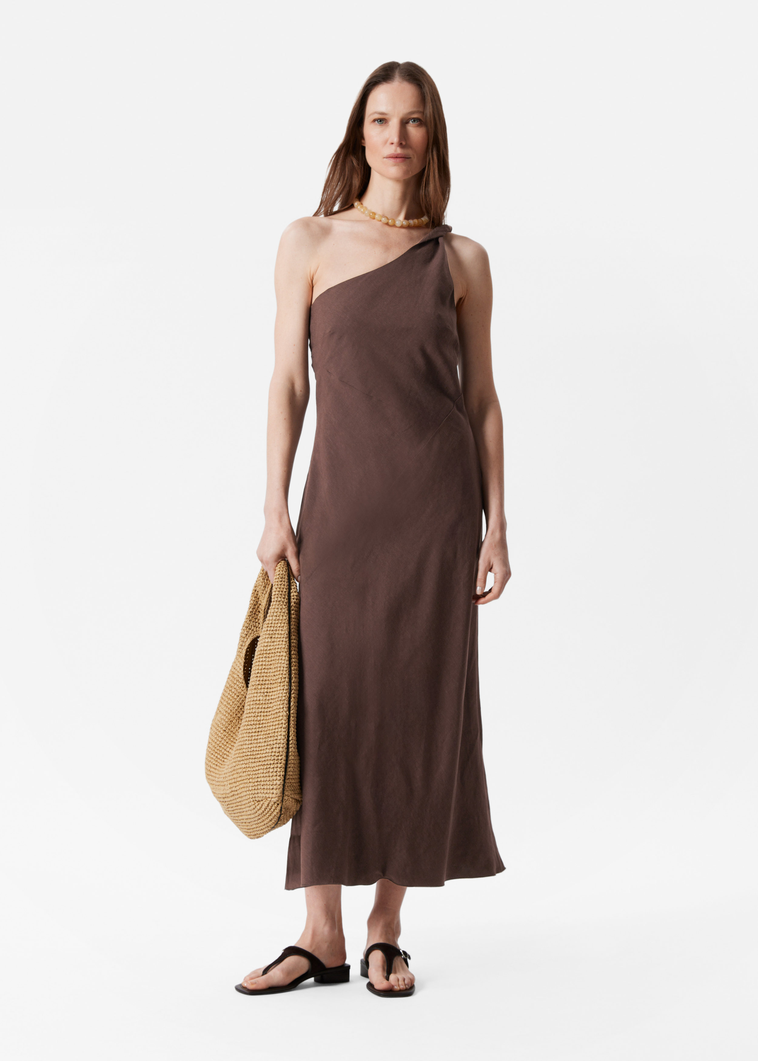 One-Shoulder Midi Dress