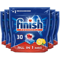 Finish All-in-One Max Dishwasher Tablets, LEMON, Multipack of 5 x 30, Total 150 Tablets:  was £28.62, now £21.29 at Amazon
