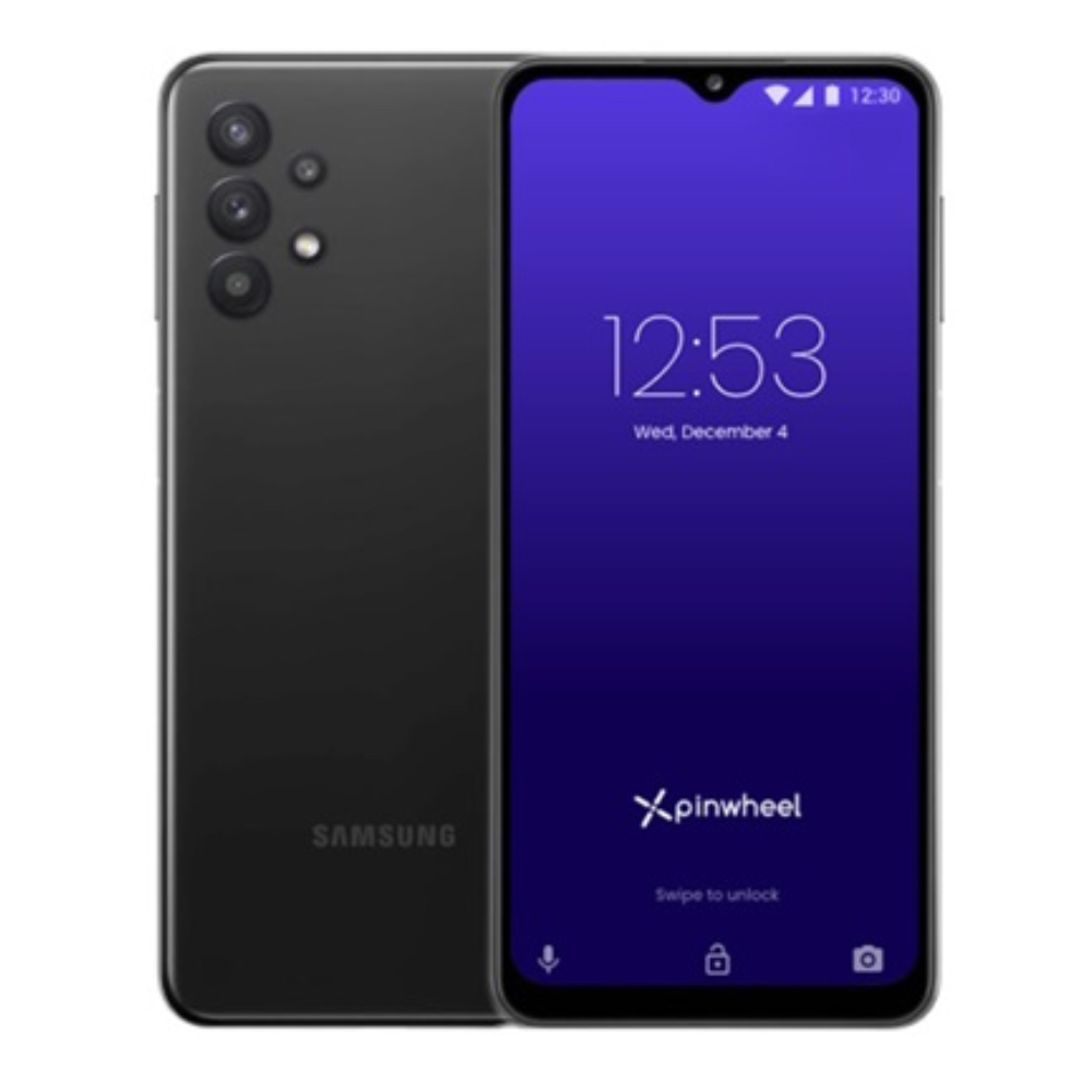 The Pinwheel Plus 2 phone in a square white render.