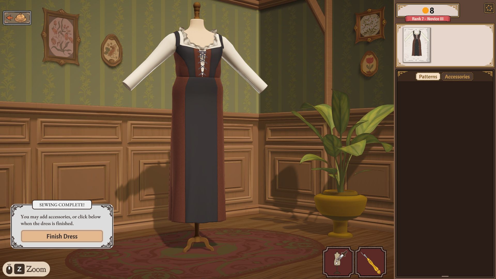 A very poor attempt at a Geralt-inspired dress in Dressmaker.