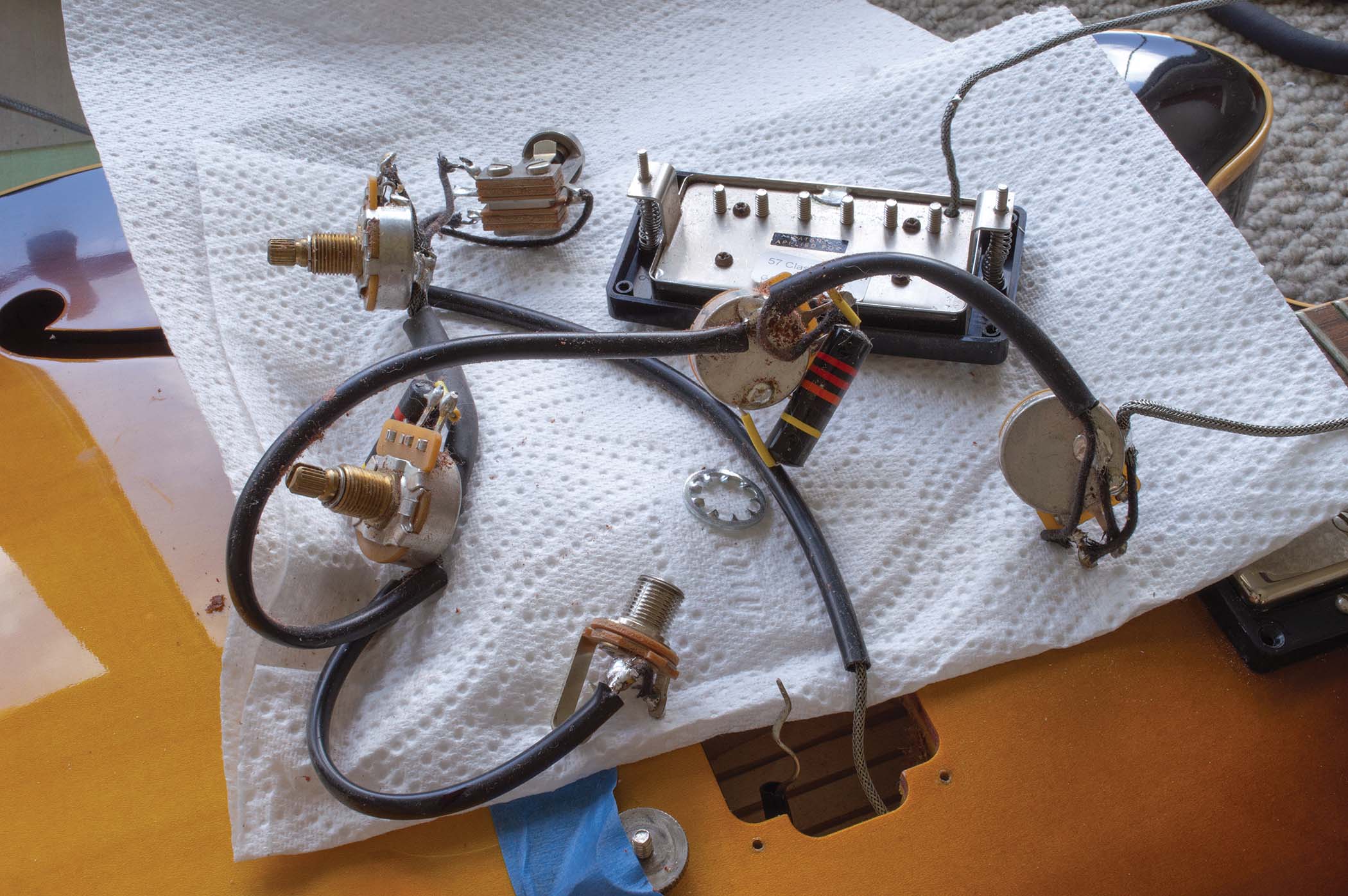Gibson ES-335 Wiring Harness Installation step-by-step