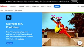 Website screenshot for Adobe Photoshop