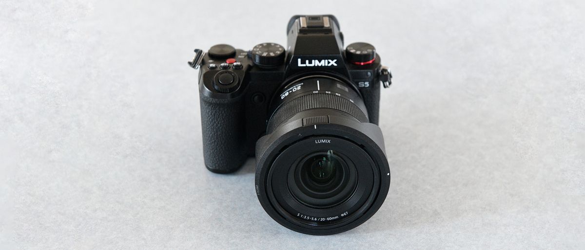 The Panasonic Lumix S5 showing the rear of the camera