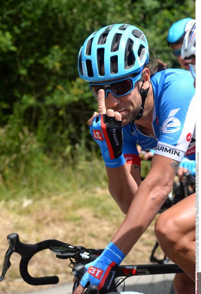 Thomas Dekker letting the photographer know how he feels about a 260km day in the saddle