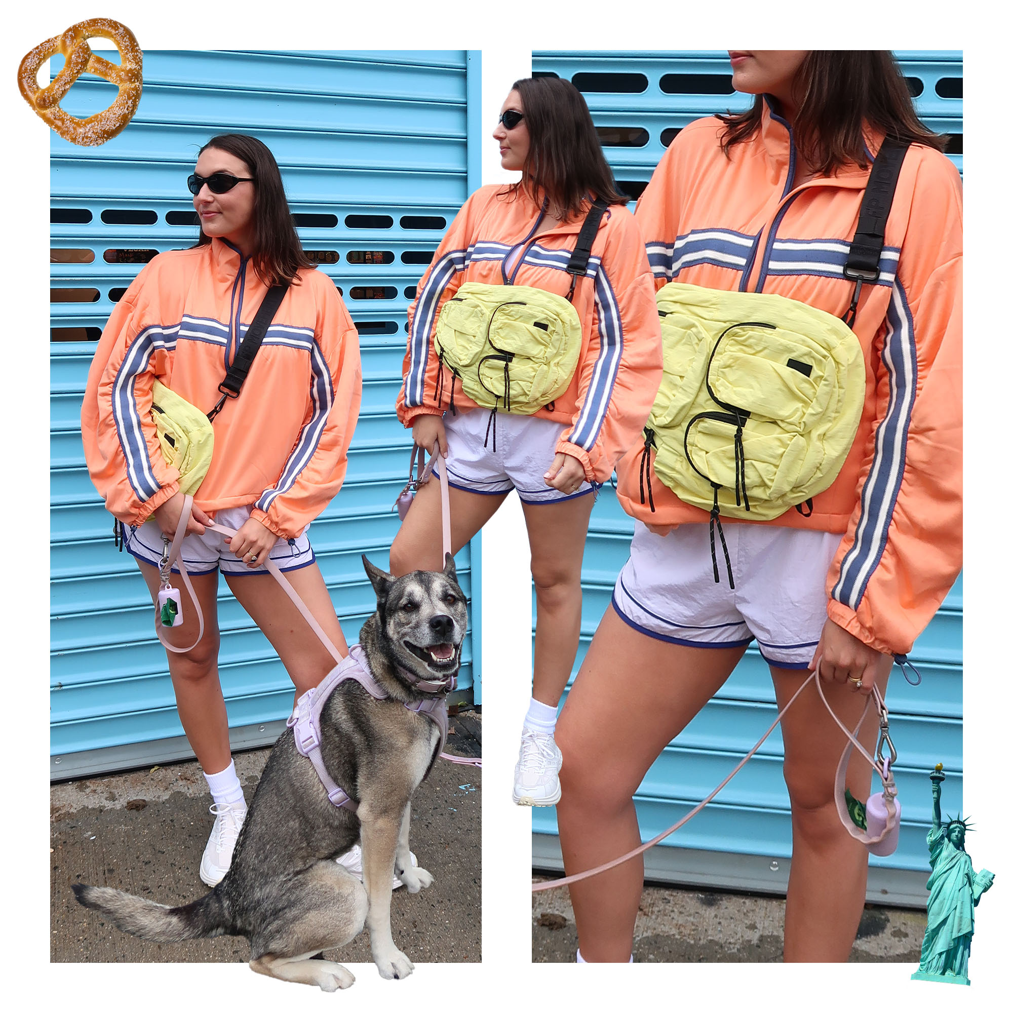 Collage of Editor Steph Johnson in FP Movement Workout Outfits