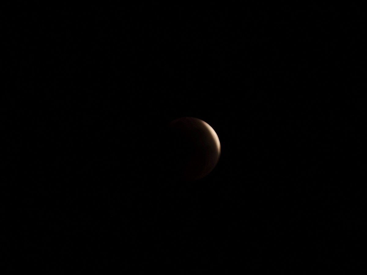 Closeup photo of the moon during the 2026 lunar eclipse
