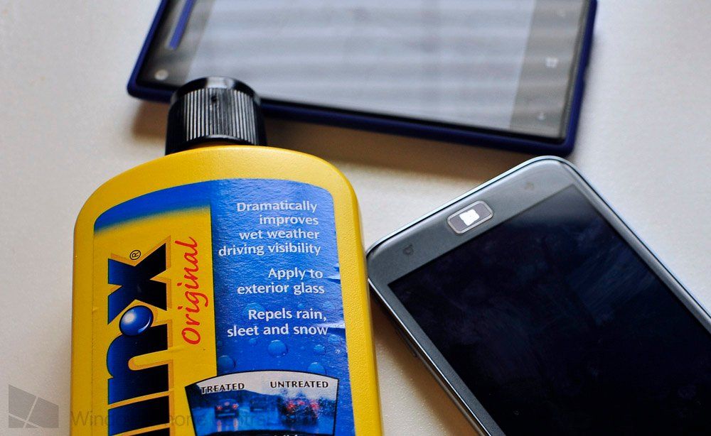 Tip Using Rain X to help keep your Windows Phone display smudge free