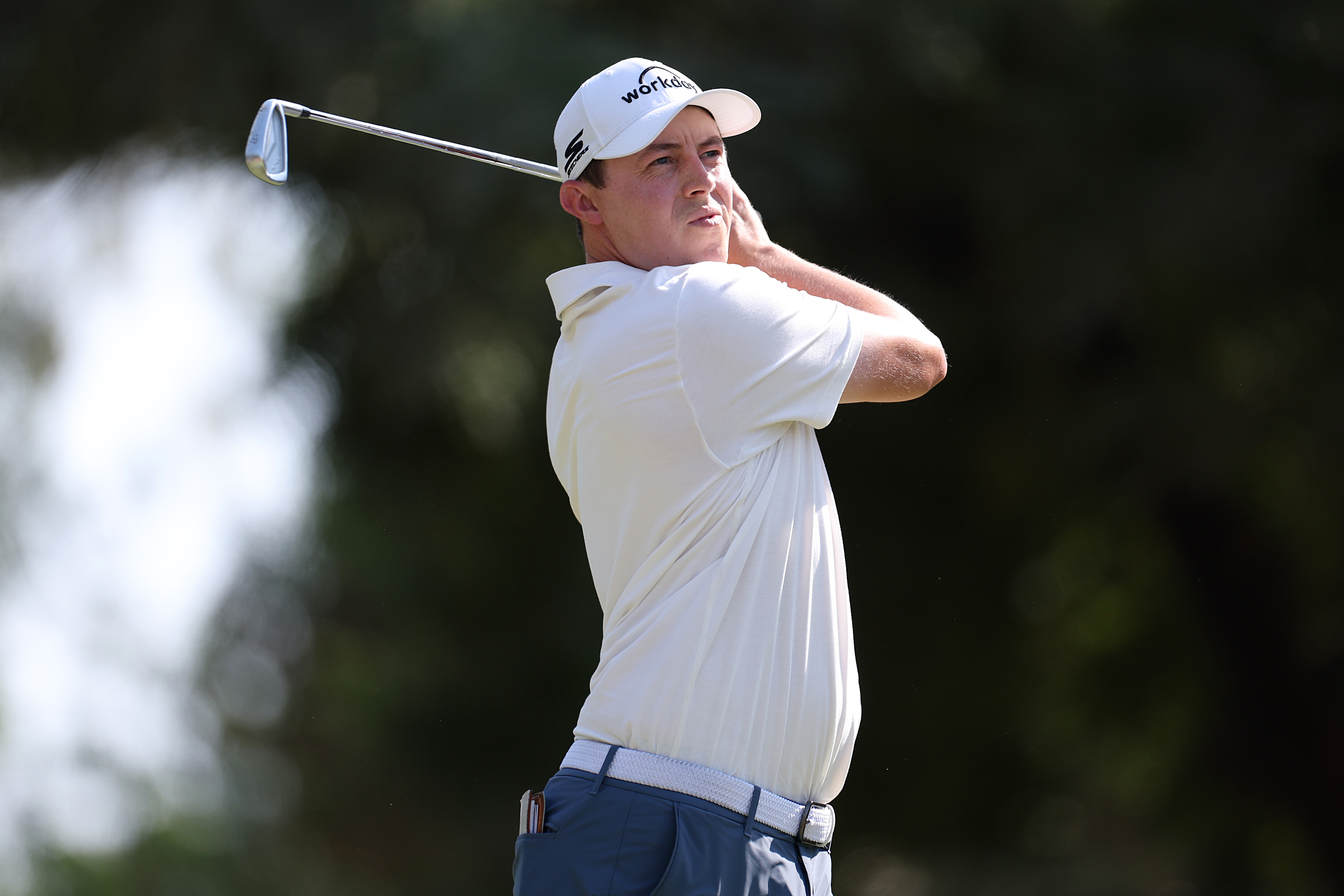 Matt Fitzpatrick hits an iron shot