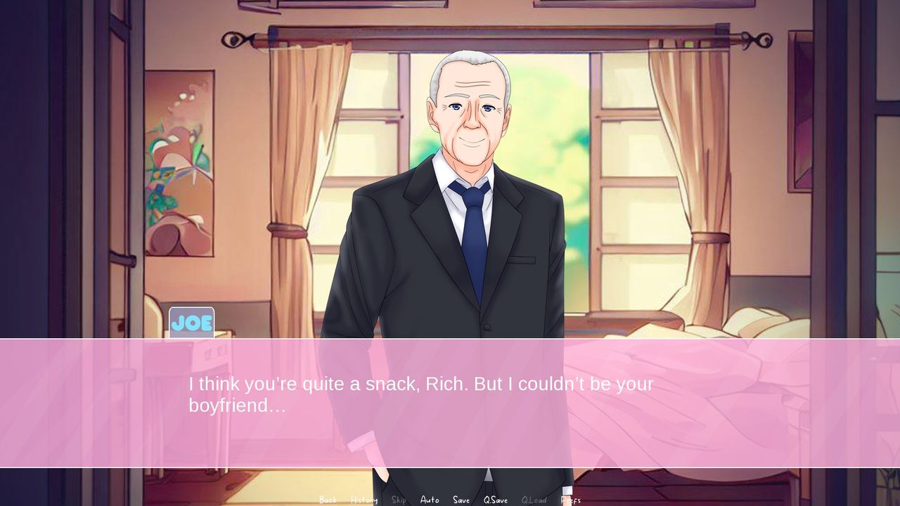 Joe Biden in a dating sim.