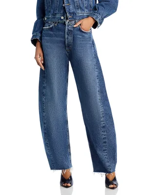 Luna High Rise Barrel Leg Jeans in Control