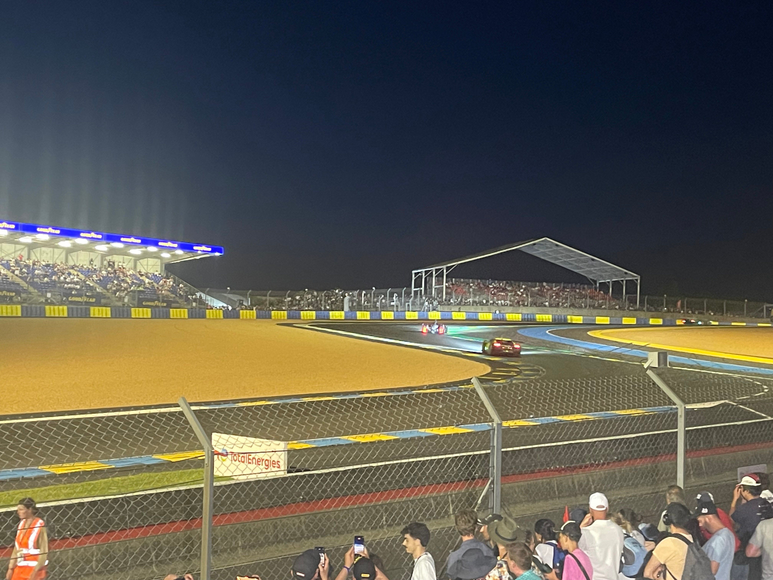 Trackside at night, Le Mans 2026