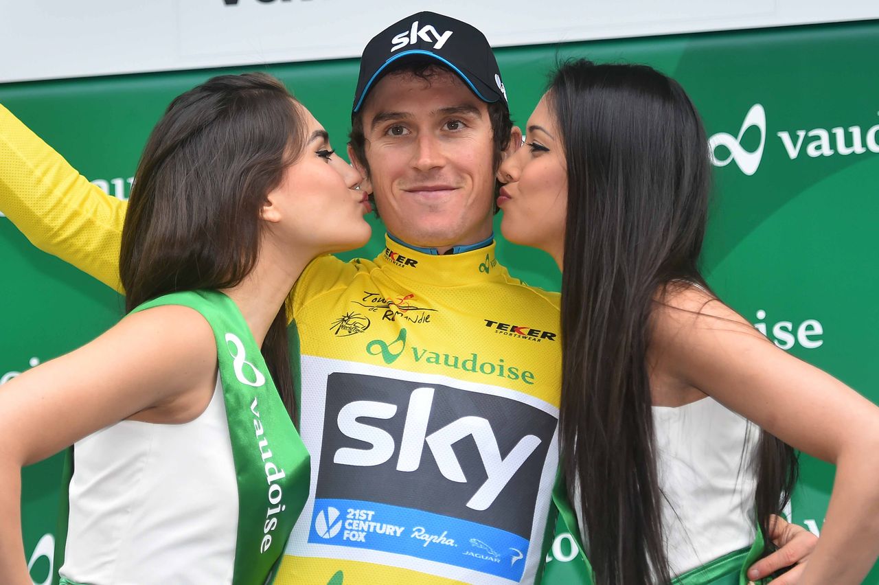 Geraint Thomas (Sky) in the Tour de Romandie lead