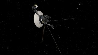 Voyager spacecraft in space
