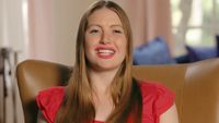 Catie in 90 Day Fianc&eacute; during her confessional segment. 