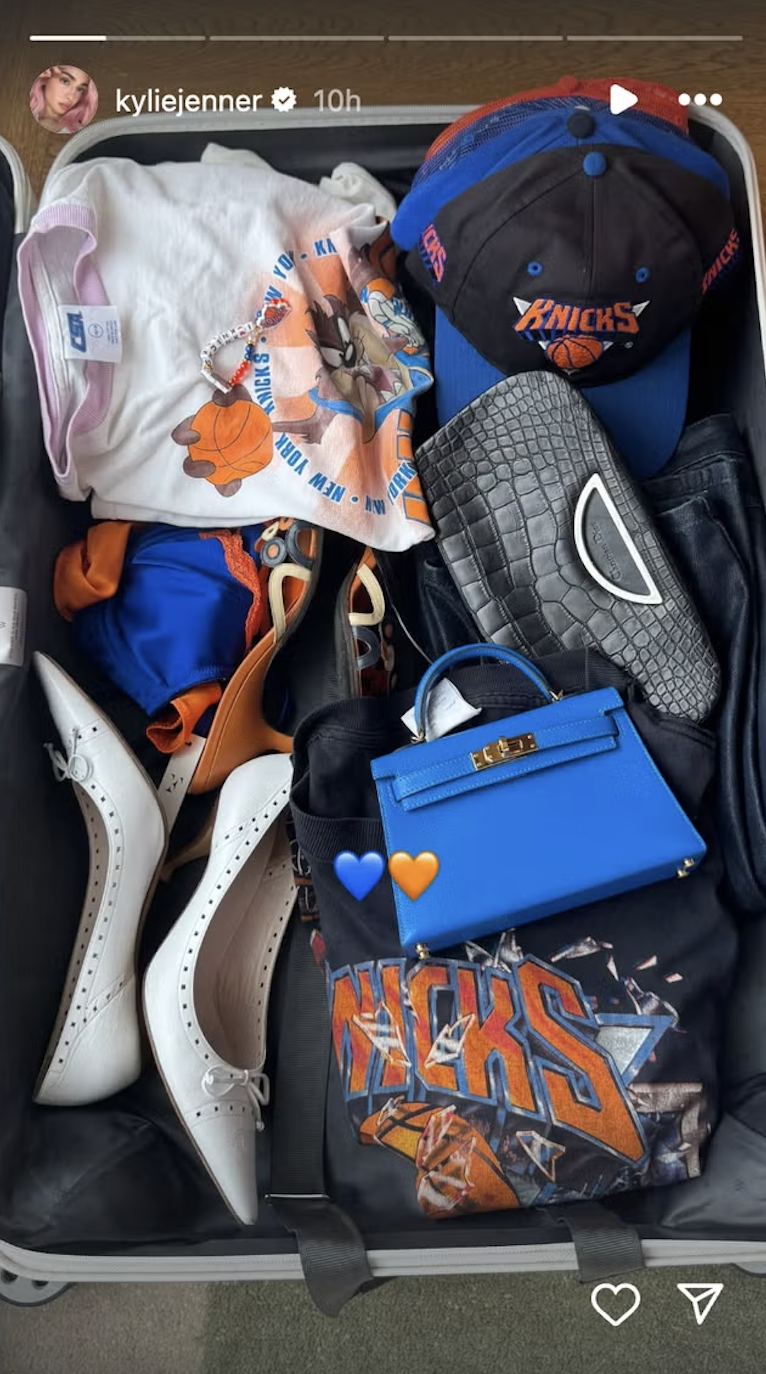 kylie jenner knicks outfits suitcase