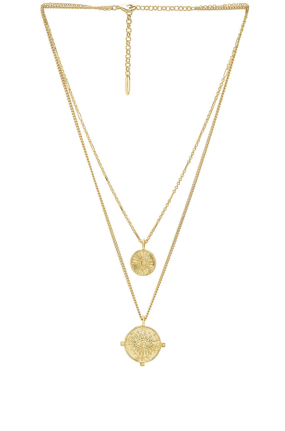 X Revolve The Double Coin Charm Necklace