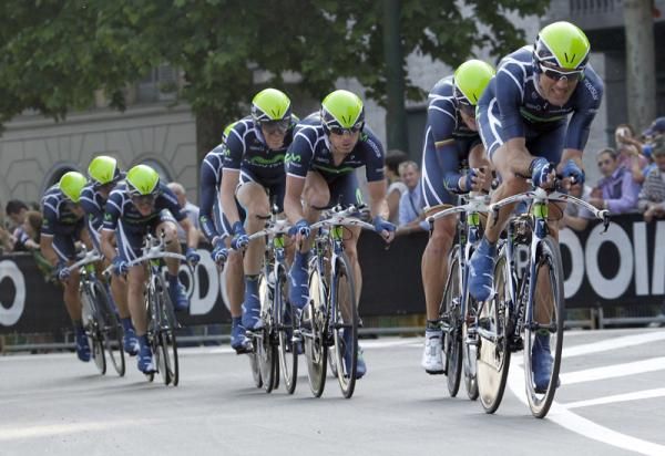 Movistar on their way to 11th, 38 seconds behind HTC-Highroad