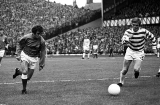 Celtic and Rangers in action at Hampden Park in 1971.