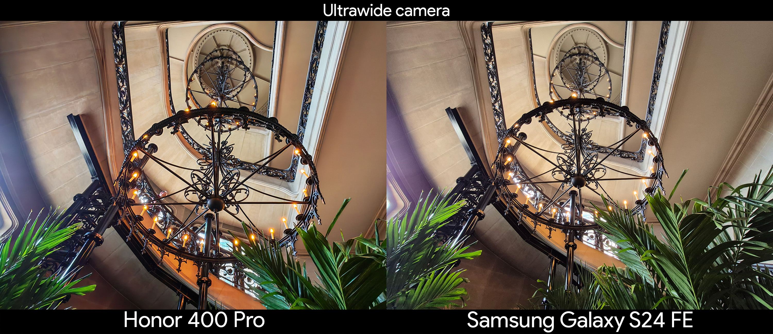 Comparing ultrawide camera samples between the Honor 400 Pro and the Samsung Galaxy S24 FE