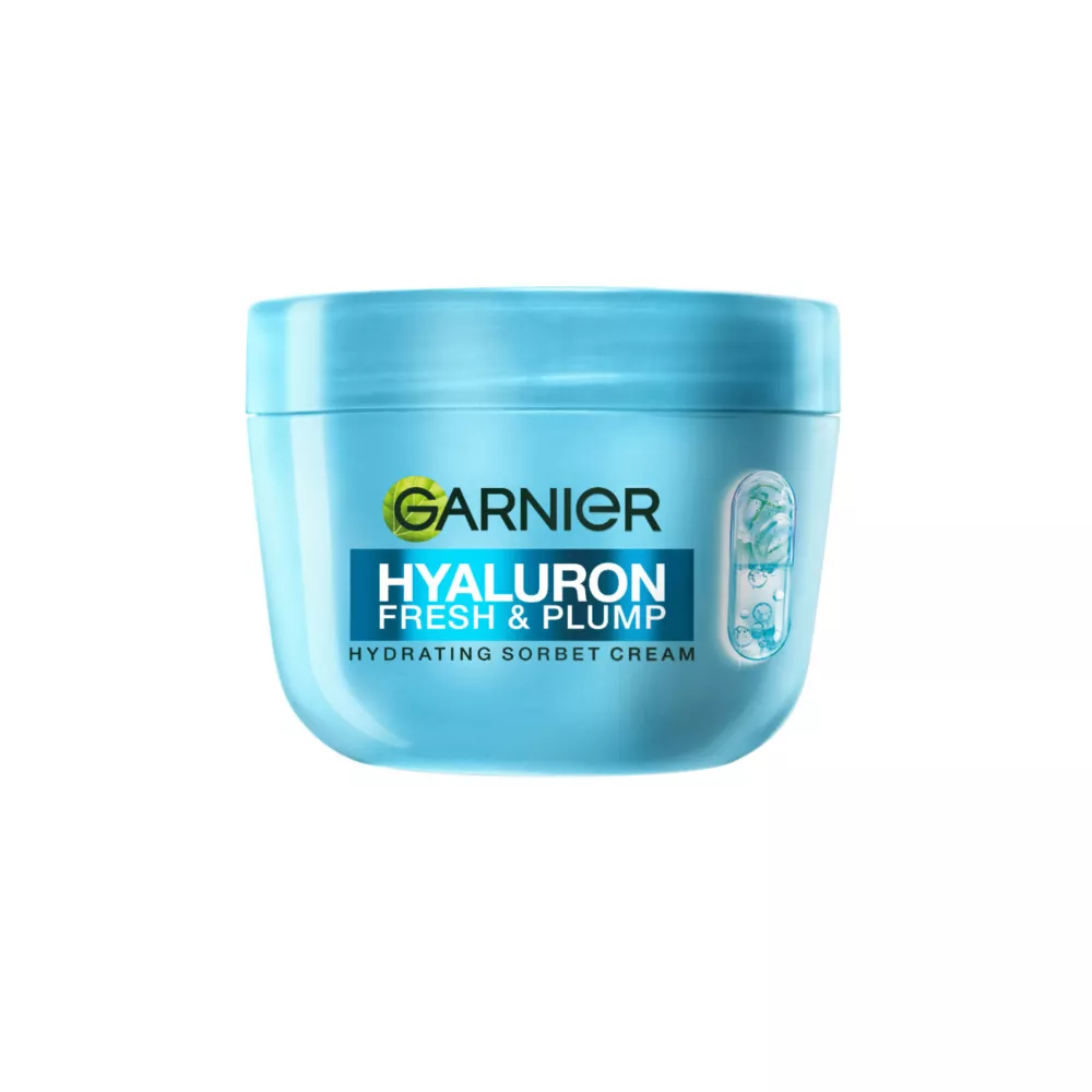 Garnier Hyaluron Fresh &amp;amp; Plump Hydrating Sorbet Cream&amp;#8203; With 4% Hyaluronic Acid &amp;amp; Niacinamide 85ml