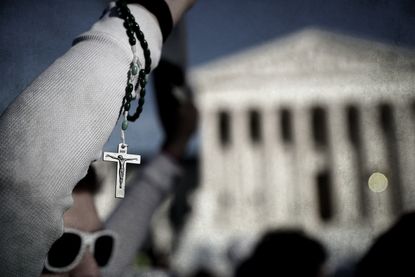 A pro-life demonstrator.